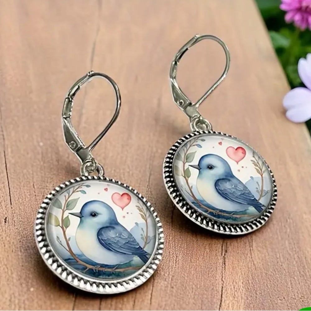 Vintage-Inspired Silver Bird Earrings